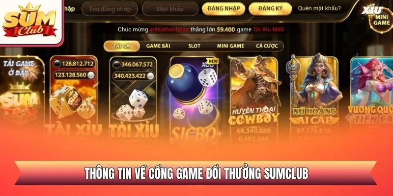 Thông tin về cổng game đổi thưởng SUMCLUB